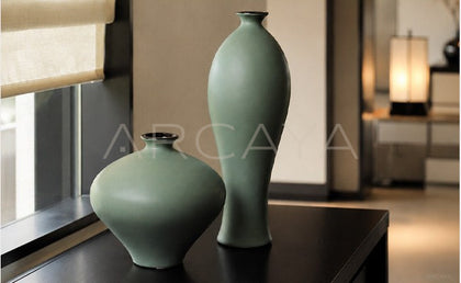 New Chinese Celadon Ceramic Vase - scene