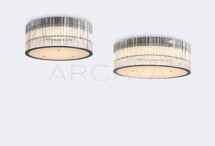 Clear Vertical Tube Ring Ceiling Light 80566 - scene