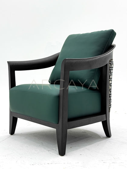 Solid Wood Frame Lounge Chair - scene