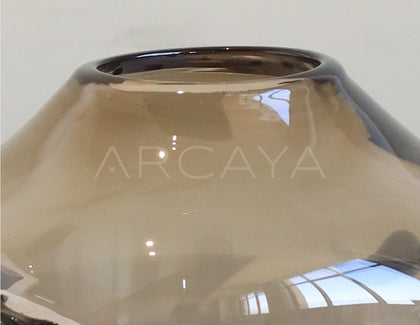 Handmade Sphere Glazed Glass Vase - scene