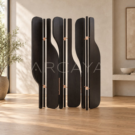 Curved Fan Folding Screen Hotel Style - main