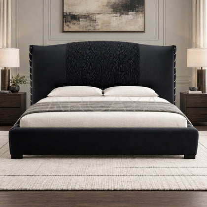 Black Italian Style Bed - main