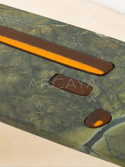 Yiduo Green Marble Console Table - detail