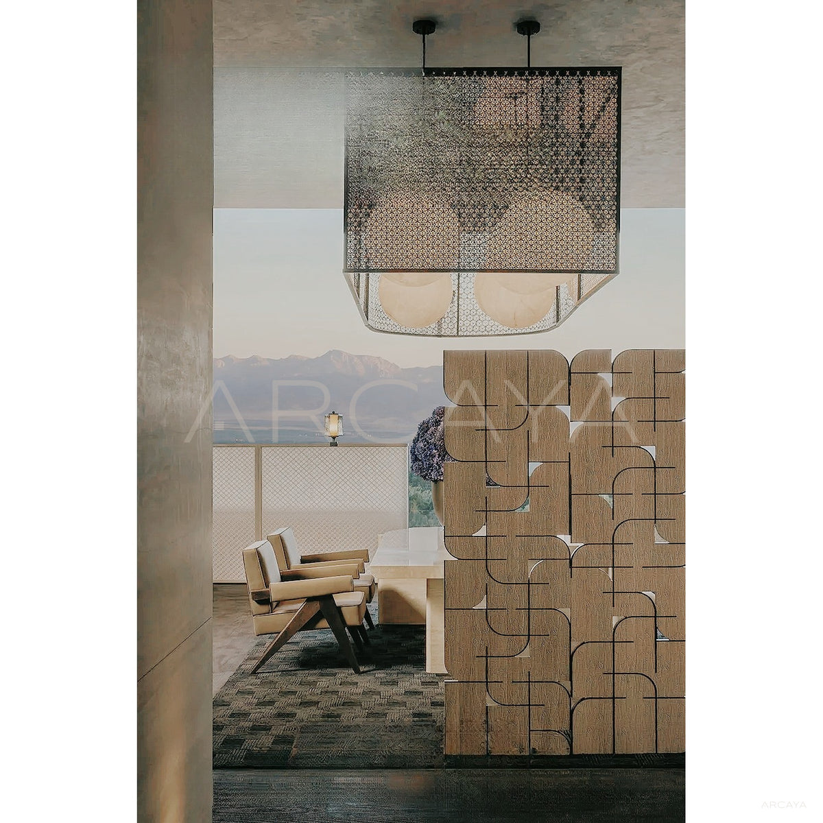 Wall Feature Folding Screen in detail