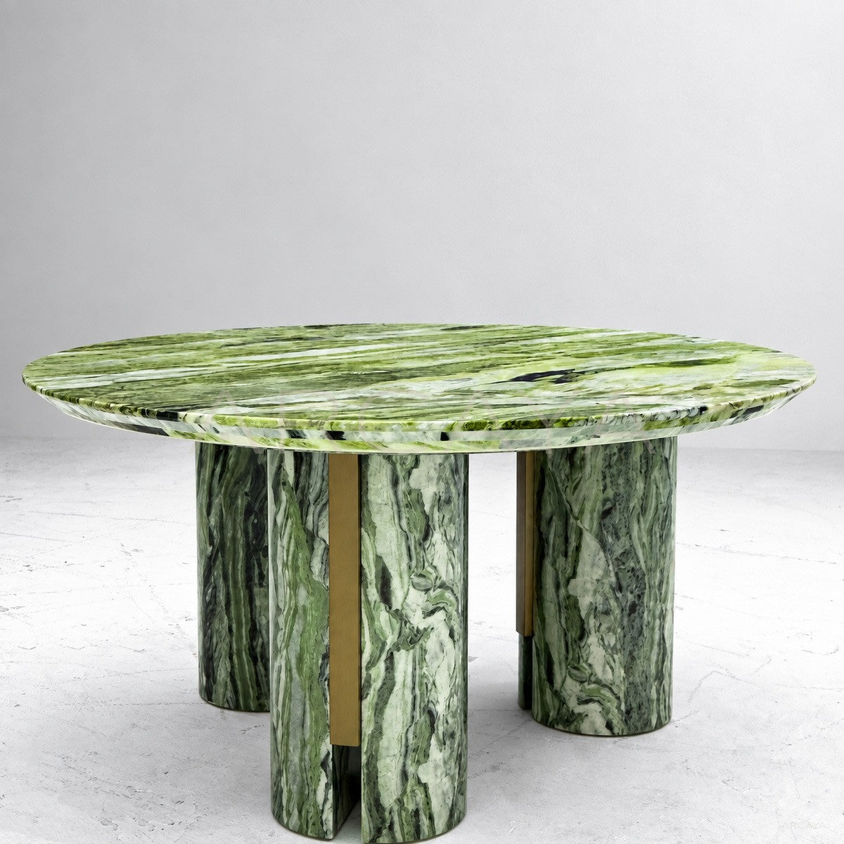 Natural Green Stone Round Dining Table - main
