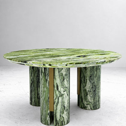 Natural Green Stone Round Dining Table - main
