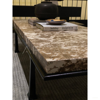 Marble Bronze Coffee Table - scene