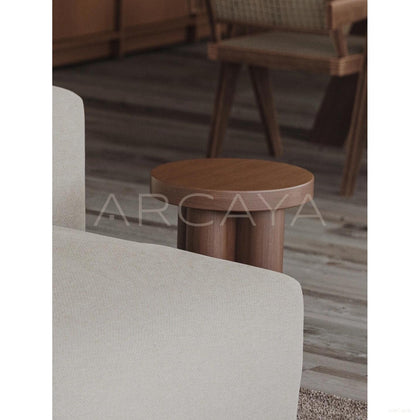 Champagne Teak Side Table - scene