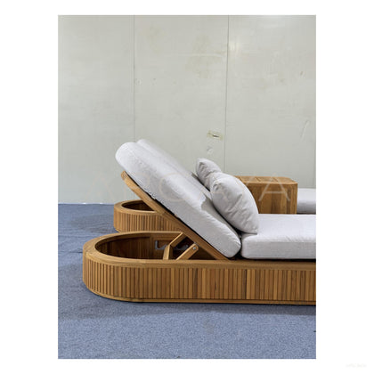 Outdoor Teak Lounger - scene