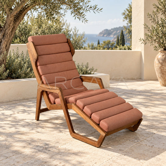 Teak Heritage Outdoor Lounger - main