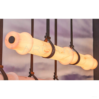 Linear Stone Bamboo Joint Pendant Light 96363 - scene