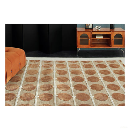 Beige Red Brown Dot Rug Dsm P025 C03 - scene