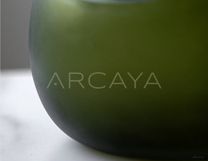 Vintage Frosted Sphere Glass Vase - scene