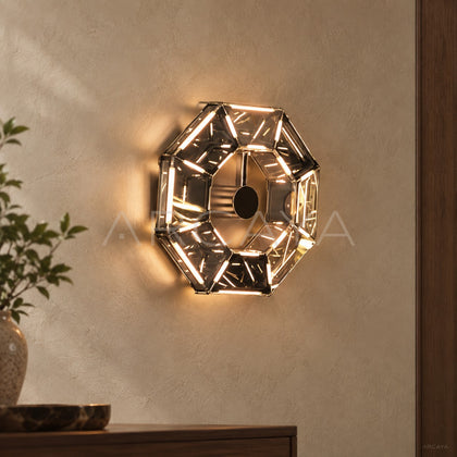 Octagonal Prism Halo Wall Light 80723 - main