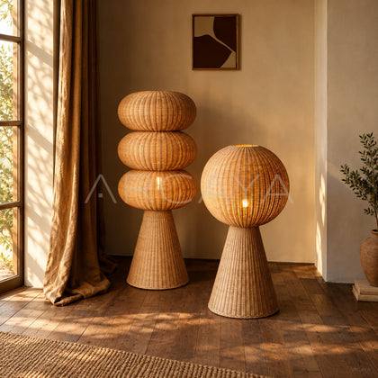 Rattan Floor Lamp New - main