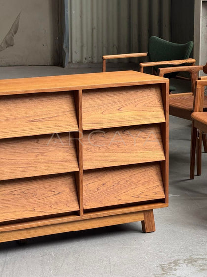 Burmese Teak Nine Drawer Chest - scene