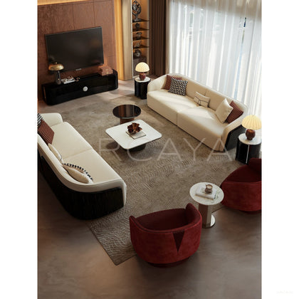 Hottop Ruiti Red Accent Chair - scene