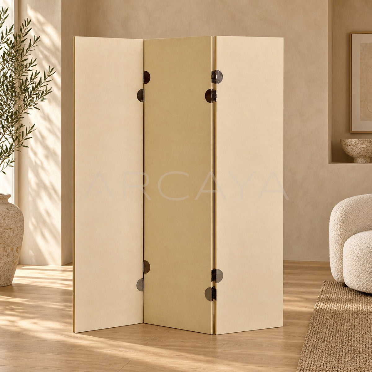 Parchment Wabi Sabi Folding Screen - main