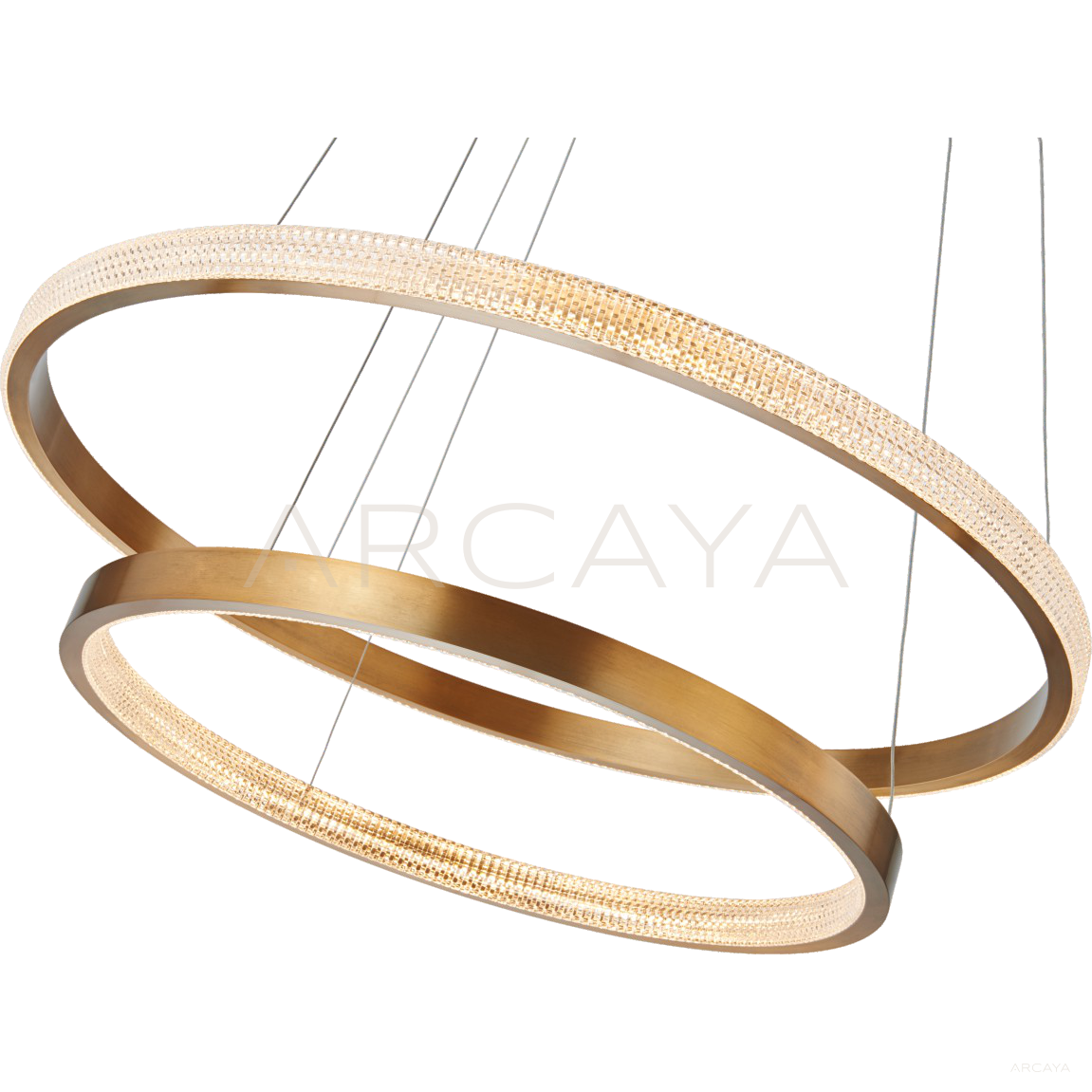 Gold Halo Double Ring Pendant Light 60168 in detail