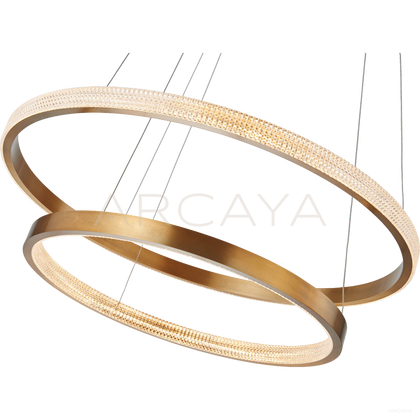 Gold Halo Double Ring Pendant Light 60168 - scene