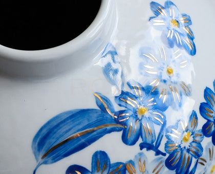 Chinese Blue White Jar Hydroponic Vase Large - scene