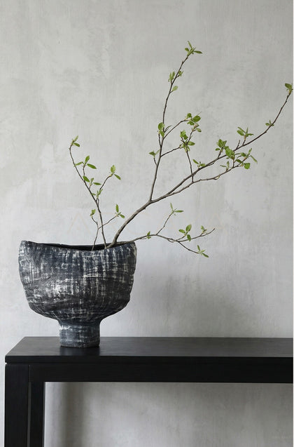 Dadan Hand Thrown Stoneware Wabi Sabi Vase - scene