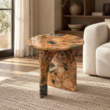 Terrazzo Mid Century Side Table - scene