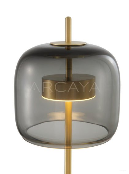 Smoked Glass Bell Table Lamp 80532 - scene
