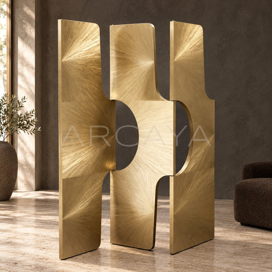 Straw Inlay Art Folding Screen - main
