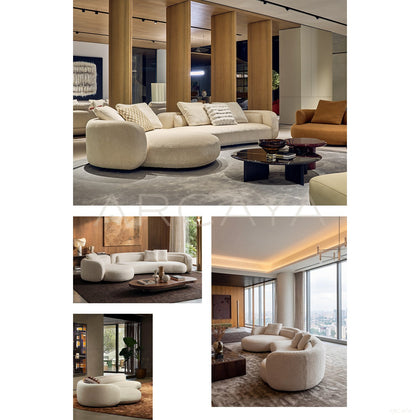 Bessel Curved Sofa Ruen - scene