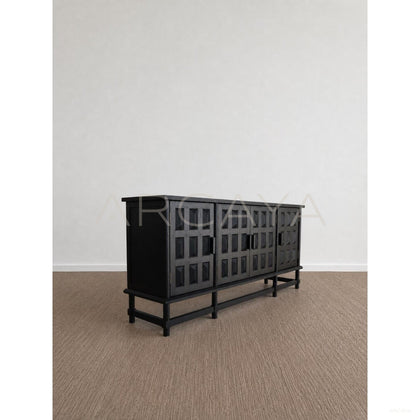 Grid Relief Four Door Cabinet - scene