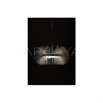 Crystal Petal Flat Round Pendant Light 23034 - scene