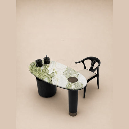 Daze Snow Mountain Jade Stone Small Tea Table - scene