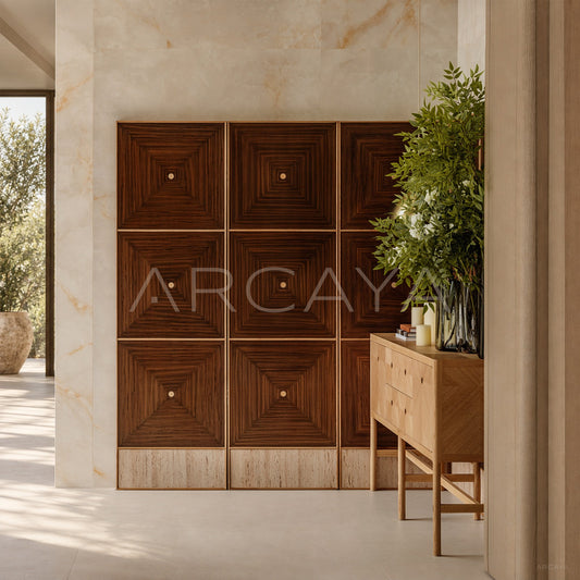 Designer Folding Screen Woodform - main