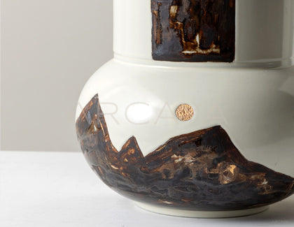 Hand Painted Ceramic Vase Entryway - scene