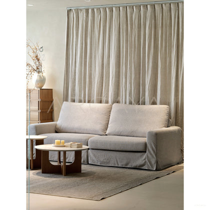 Dio Floating Island Sofa Striped Linen - scene