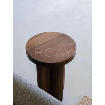 Champagne Teak Side Table - scene