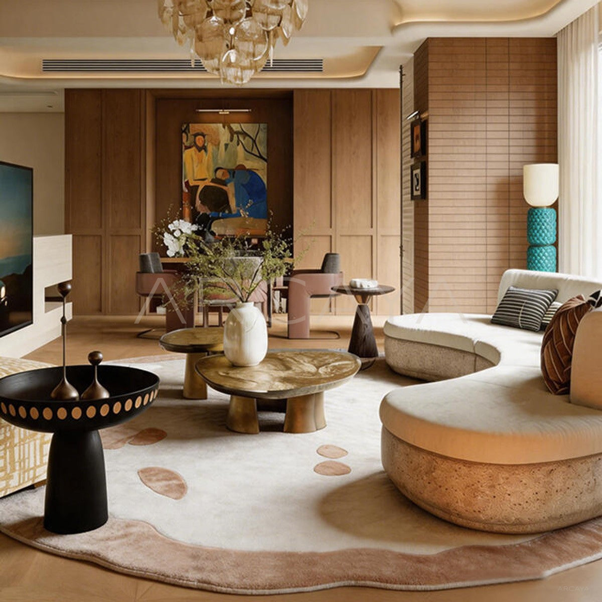 Irregular Organic Shaped Rug in detail