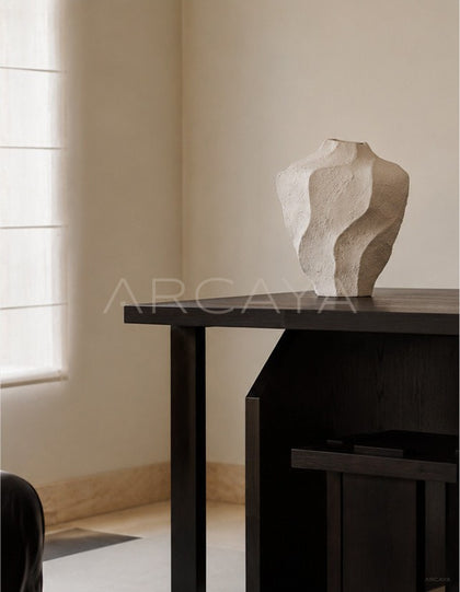Handmade Wave Surface Ceramic Vase - scene