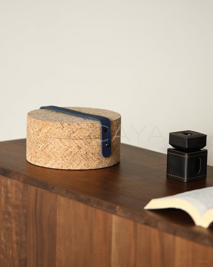 Natural Cork Woven Jewelry Storage Box - scene