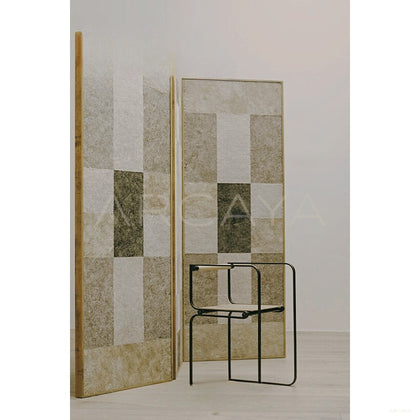 Checkered Wool Felt Folding Screen - scene