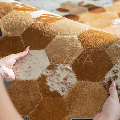 Stain Resistant Cowhide Rug - scene