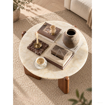 Ice Age Glacier Marble Coffee Table - scene