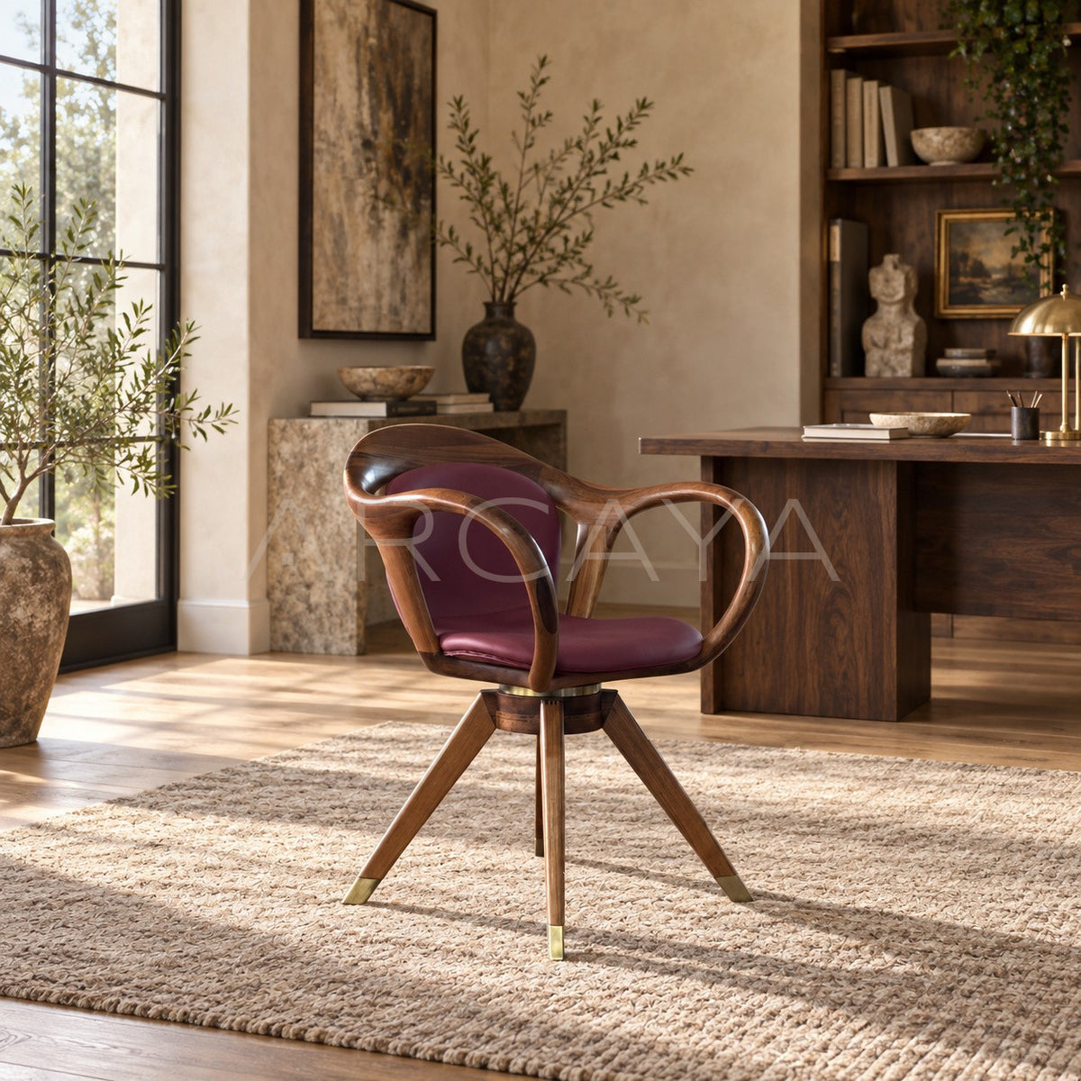 Walnut Tone Dining Chair Series in detail