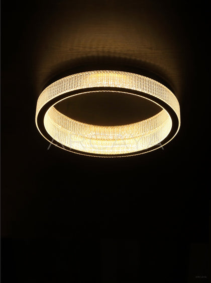 Textured Gold Ring Ceiling Light 60188 - scene