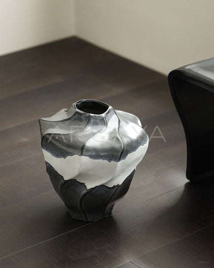 Hand Thrown Wabi Sabi Ceramic Vase - scene