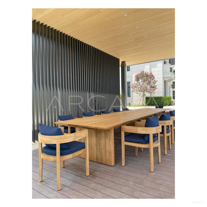 Burmese Teak Outdoor Long Table - scene