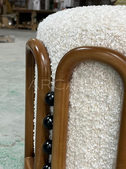 Small Round Low Stool - detail