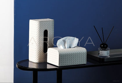 Leather Tissue Box Entryway - scene