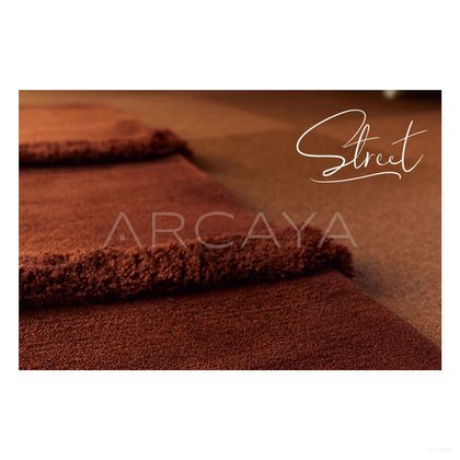 Brick Red Wool Line Rug Dsm P028 C02 - scene